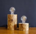 Lámpara de mesa madera pino natural hecha a mano La Palma Islas Canarias Canary Soulmade Crafts