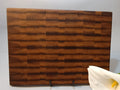 Tabla de cortar Iroko madera de testa patrón rectángulos hecha a mano La Palma Islas Canarias Canary Soulmade Crafts