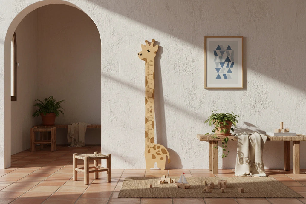 Detalle regla de altura infantil madera hecha a mano Canary Soulmade Crafts La Palma